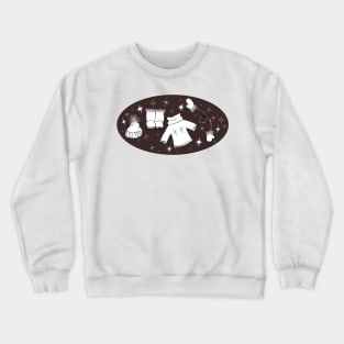 Winter weather snow lover cartoon illustration Crewneck Sweatshirt